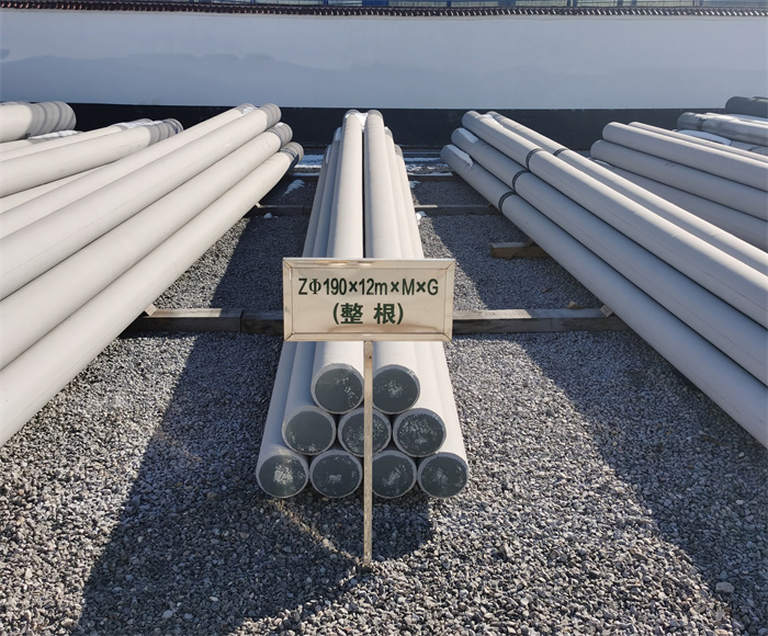 宁夏190×12米钢筋混凝土水泥电线杆